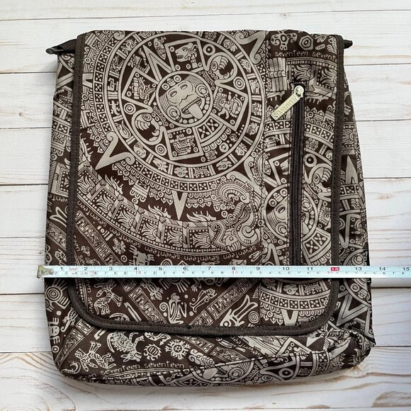 Messenger Crossbody Bag Mayan Aztec Inspired Print - Picture 3 of 13